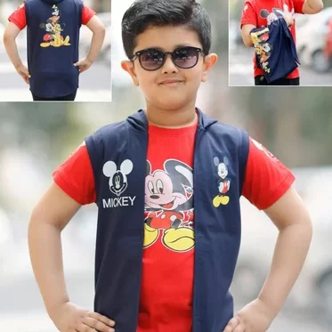 Boy Red T Shirt With Jacket