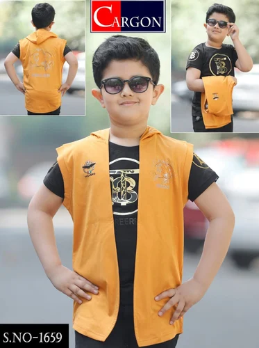 Boys T Shirt With Yellow Jacket