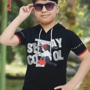 Kids Collar Neck Printed T Shirt