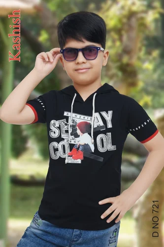 Kids Collar Neck Printed T Shirt