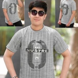 Boys Grey Printed Half Sleeves T Shirt