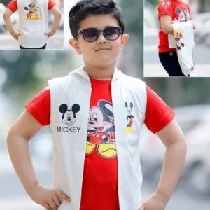 Boys T Shirt With White Jacket