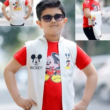Boys T Shirt With White Jacket