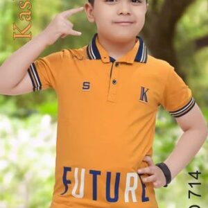 Kids Collar Neck Printed T Shirt