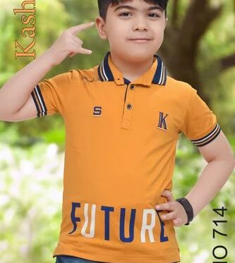 Kids Collar Neck Printed T Shirt