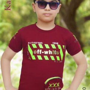 Kids Round Neck Printed Half T Shirt