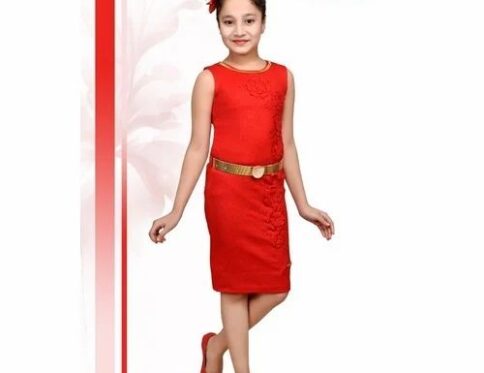 Red Girls Western Dress